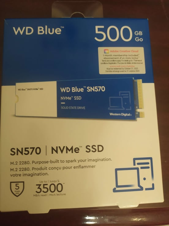 Disco Duro WD Blue SN570 SSD 500GB M.2 NVMe | PcComponentes.com