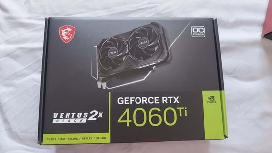 Tarjeta Gráfica MSI GeForce RTX 4060 Ti VENTUS 2X BLACK OC 8GB