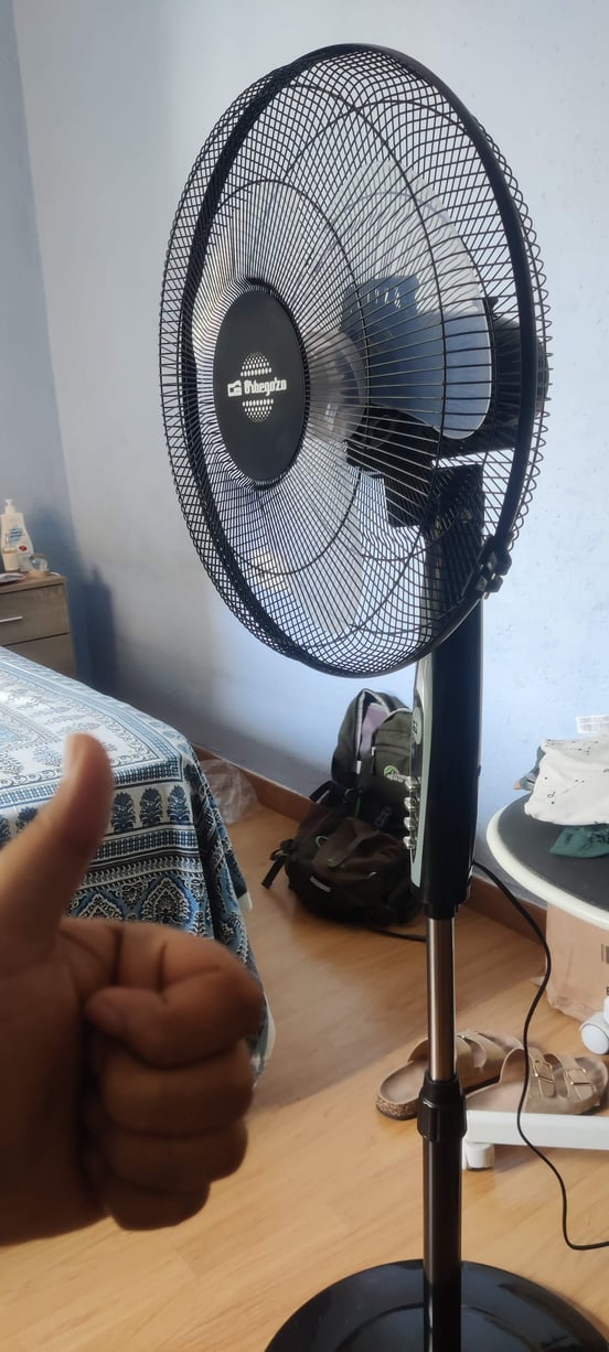 Domair fl40ii Staande ventilator, draaibaar, 40 cm, wit Ventilator