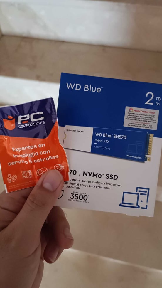 Disco Duro WD Blue SN570 2TB SSD M.2 PCIe Gen3 x4 NVMe