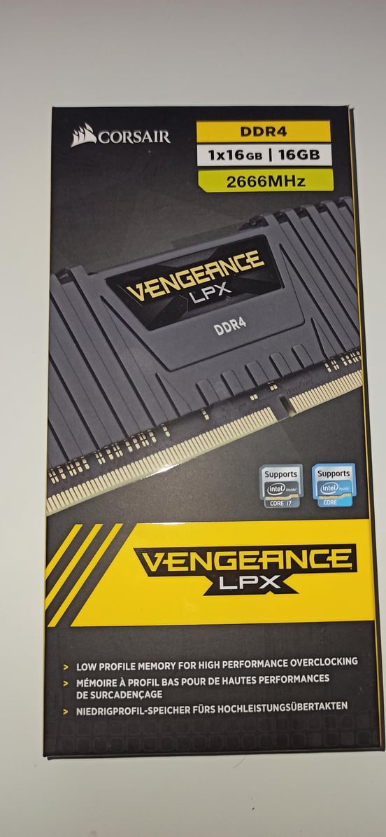 Memoria RAM Corsair Vengeance LPX DDR4 2666 PC4-21300 16GB 1x16GB