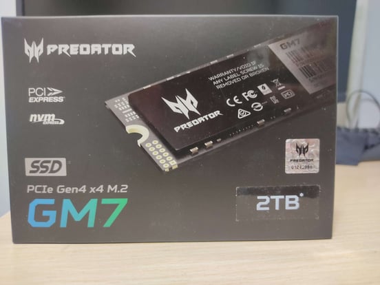 Disco Duro Acer Predator GM7 1TB Disco SSD 7400MB/S NVMe PCIe 4.0
