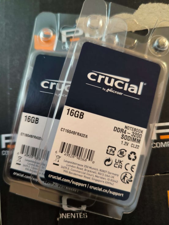 Crucial 16GB DDR4 3200MHz SODIMM – PC4-25600 Laptop RAM, Non-ECC, 1.2V