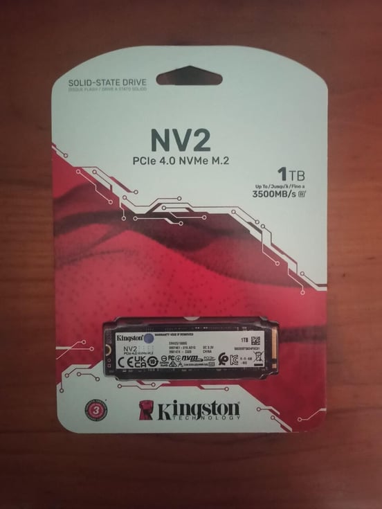 Disco Duro Kingston NV2 1TB Disco SSD 3500MB/S NVMe PCIe 4.0 M.2