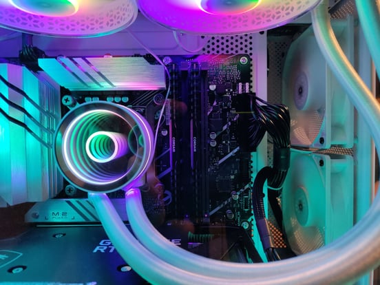 Mars Gaming MLONE240W Gaming ML-ONE240 Wit Vloeibare CPU Koeler TDP 400W Infinity Mirror 2 Stille FRGB Fans Universele Multisocket