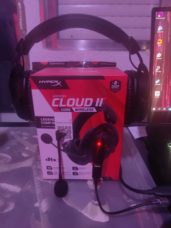 HyperX Cloud II Core Auriculares Gaming Inalámbricos DTS Negro