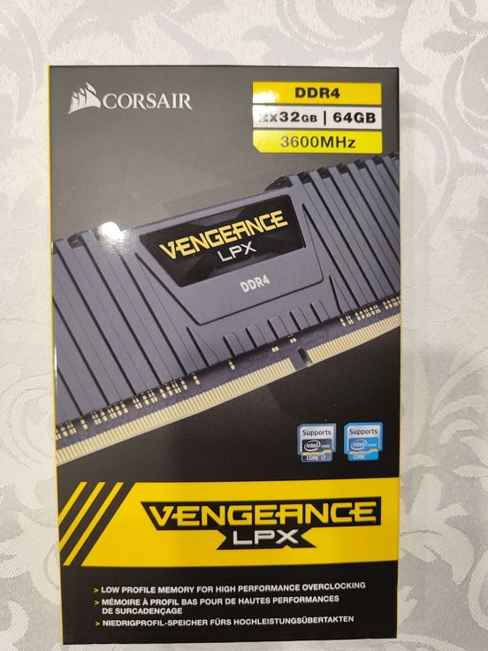 Memoria RAM Corsair Vengeance LPX DDR4 3600MHz 64GB 2x32GB CL18