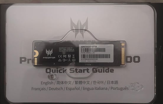 Disco Duro Acer Predator GM7000 2TB SSD M.2 PCIe 4.0 NVME