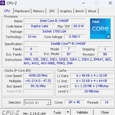 Procesador Intel Core i5-14400F 2.5/4.7GHz Box | PcComponentes.com
