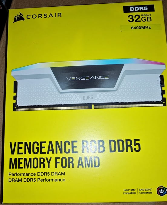 Memoria RAM Corsair Vengeance RGB 32GB 2x16GB DDR5 6400MHz CL36