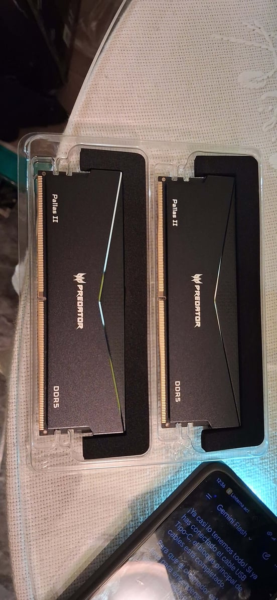 Acer Predator Pallas II DDR5 6000MHz 32GB 2x16GB CL34 Negra Intel