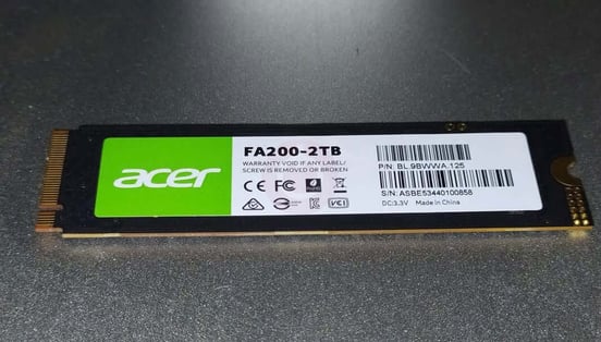 Acer FA200 2 TB SSD M.2 PCIe Gen 4 NVMe | PcComponentes.com